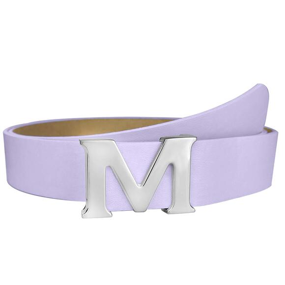 Accessories - Fashion Leather Belts For Women, M Purple Belt With Removable Buckle 1637
